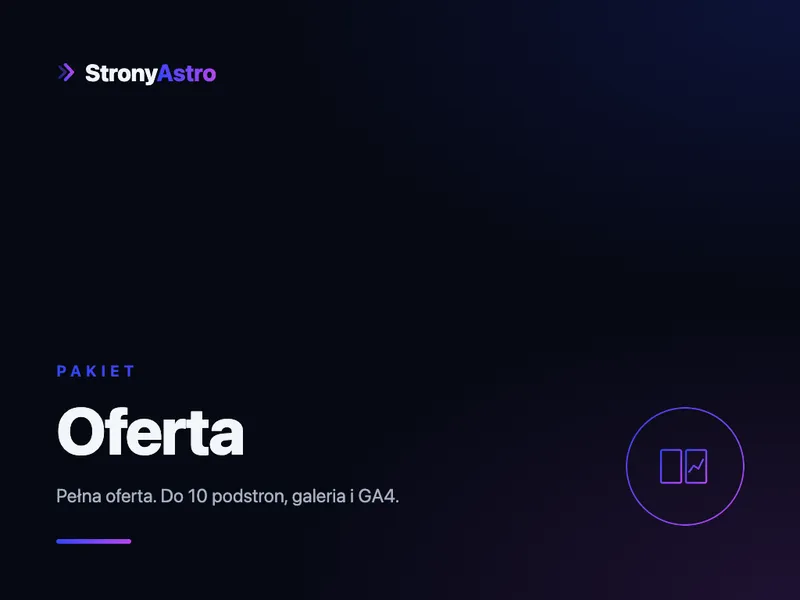 Pakiet Oferta - strona na Astro z galerią i GA4
