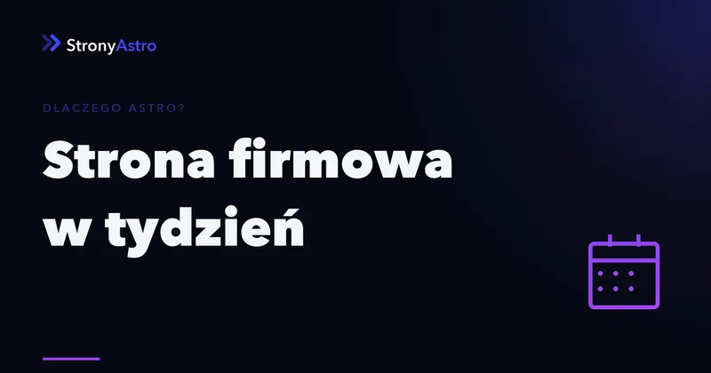 Strona firmowa w tydzień: jak wygląda proces